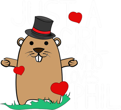 Punxsy Phil's Cute Groundhog Day Holiday Design For Girls Kids Hoodie