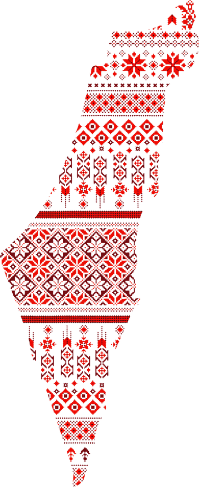Palestine Palestinian Cross Stitch Map Doddie Hoodie