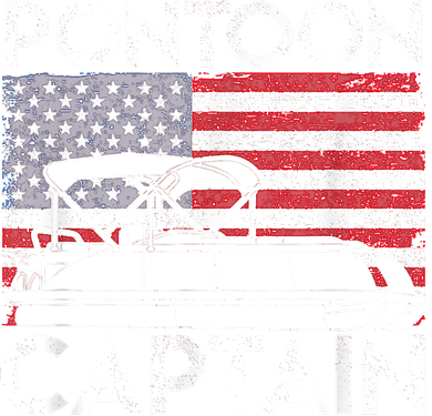 Patriotic Pontoon Captain Us American Flag Funny Boat Owner Toddler T-Shirt