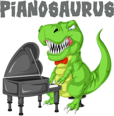 Pianosaurus Piano Dinosaur Doggie Tank