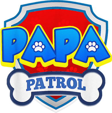 Papa Patrol Dog Funny Gift Birthday Party Kids T-Shirt