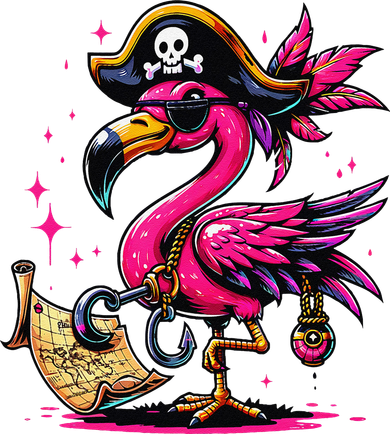 Pirate Pin.K Flamingo Halloween Party Jolly Roger Women's Hoodie