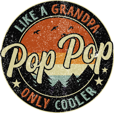 Pop Pop Like A Grandpa Only Cooler Vintage Retro Fathers Day Hooded Wearable Blanket