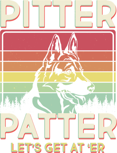 Vintage Pitter Patter Let's Get At 'Er German Shepard Kids Hoodie
