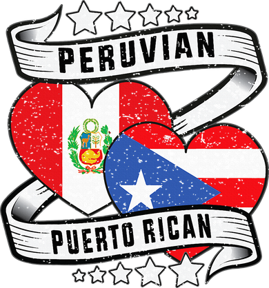 Peruvian Puerto rican Half Peruvian half Puerto rican Ceramic Ornament