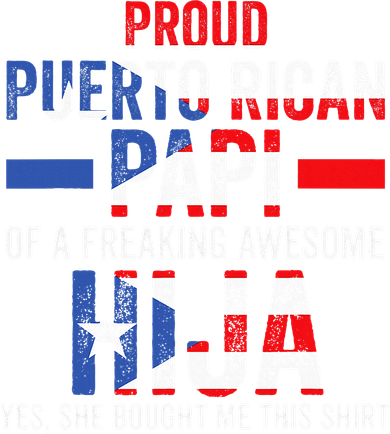 Proud Puerto Rican Papi Of Hija Puerto Rico Dad Daughter Doggie Tank