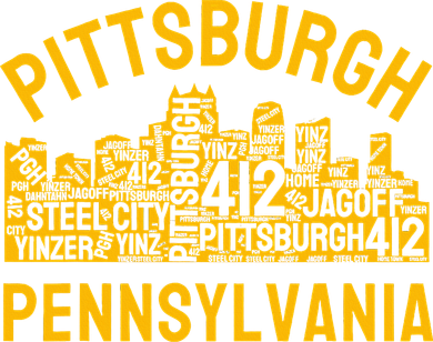 Pittsburgh Pennsylvania Steel City Skyline 412 Yinz Home Button
