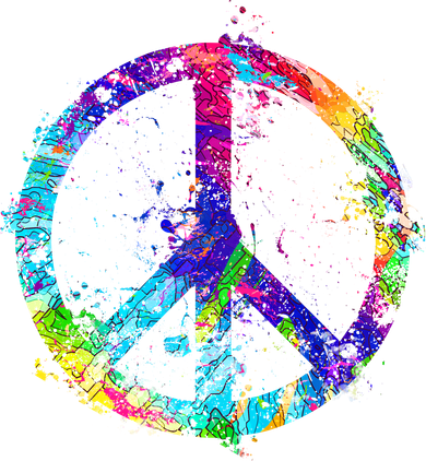 Peace Sign Paint Splatter Kids Sweatshirt