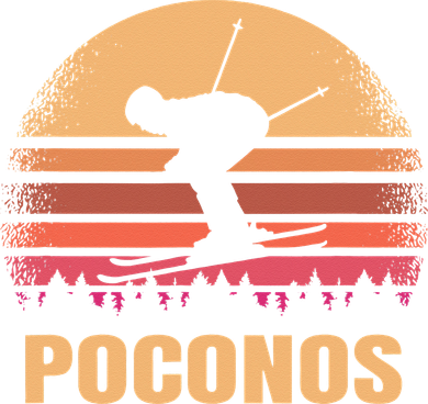 Poconos Pennsylvania Skier Vintage PA Skiing 80s Ski Resort Tote Bag