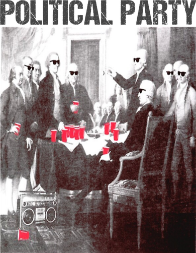 Political Party Shades & Red Cups Funny Political Polo