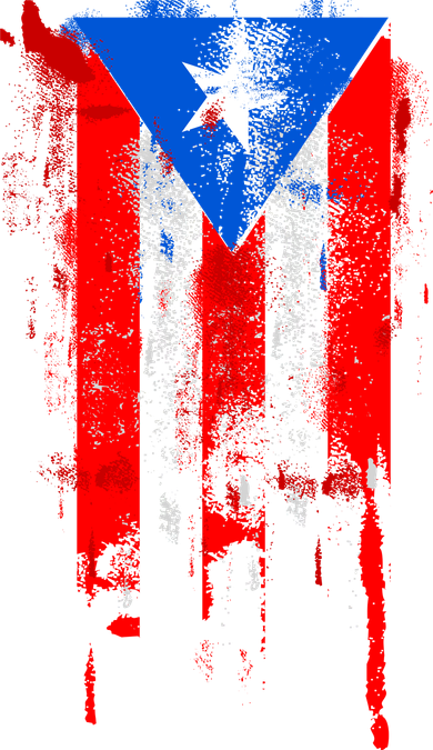 Puerto Rico Flag Drip Tote Bag