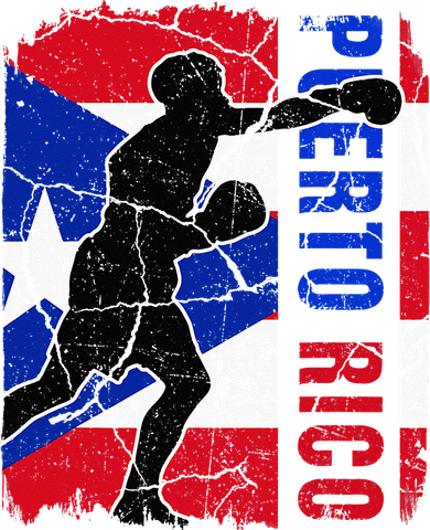 Puerto Rican Boxing Team Puerto Rico Flag Boxing Gloves Button