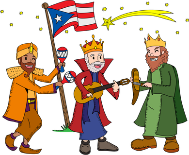 Puerto Rico Christmas Tres Reyes Magos Three Wise Cute Gift Coaster