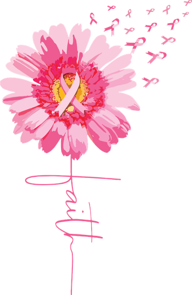 Pink Ribbon Daisy Faith Breast Cancer Awareness Month Gift Beanie