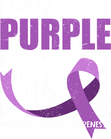 Purple Ribbon Fighter Mom Funny Pancreatic Cancer Awareness Polo