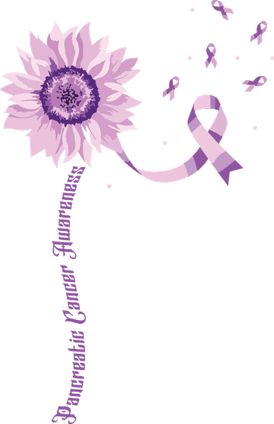 Purple Ribbon Pancreatic Cancer Awareness Long Sleeve Shirt