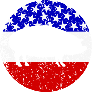 Pig Roast Retro Style Bbq Cookout American Flag Cute Gift Kids T-Shirt