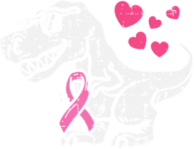 Pink Ribbon TRex Breast Cancer Awareness Toddler Hoodie
