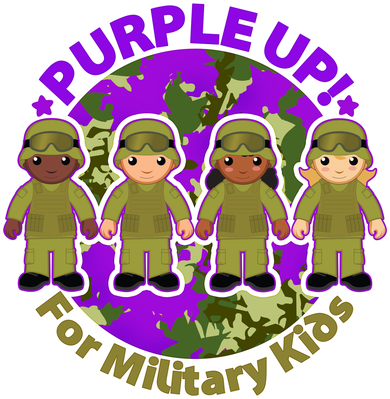 Purple Up! For Military Kids Women's Hoodie