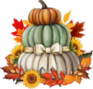 Pumpkin Sunflower Autumn Leaves Toddler Long Sleeve