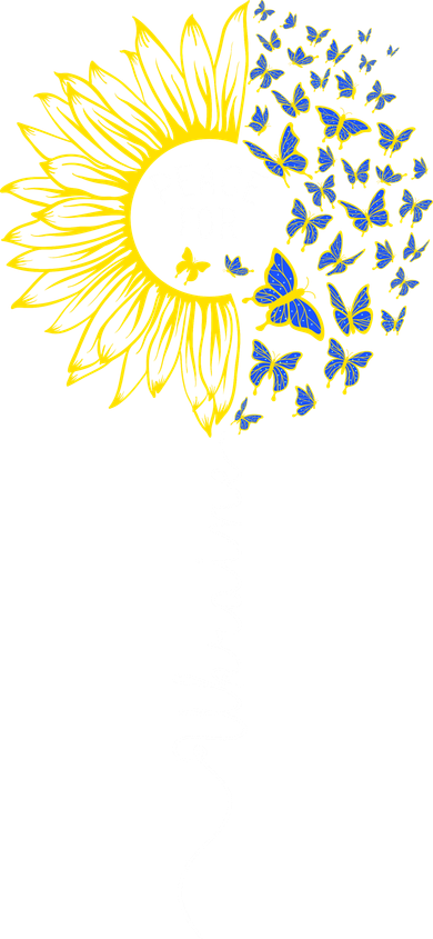 Peace Sunflower Butterflies Flag Support Doggie Tank
