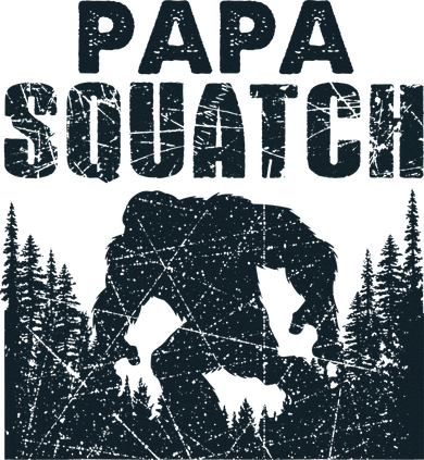 Papa Squatch Bigfoot Dad Father's Day Kids Long Sleeve Shirt