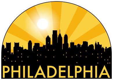 Philadelphia Skyline Burst Women's Tank Top