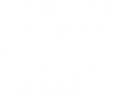 Practice Self Care Like A Raccoon Eat Trash & Hiss At People Who Approach You Kids Sweatshirt