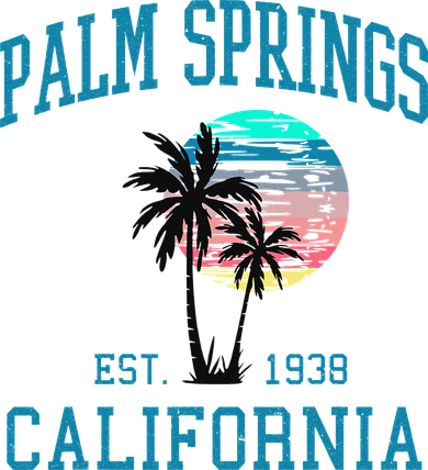 Palm Springs California Beach Vintage Palm Trees Summer Women's Dry Zone Grid Polo