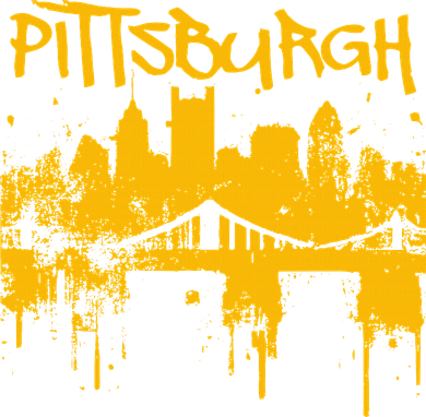 Pittsburgh Steel City Skyline Kids Long Sleeve Shirt