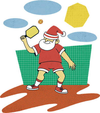 Pickleball Santa Claus Coffee Mug