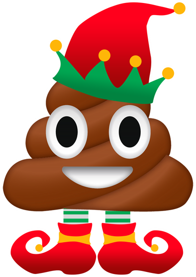 Santa Poop Emoji Christmas Women's T-Shirt