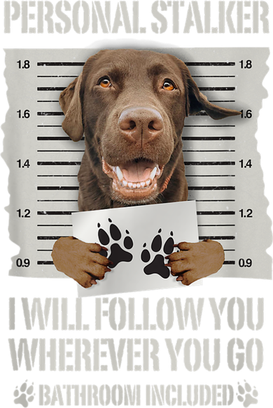 Personal Stalker Chocolate Labrador Lab Doggie Tank