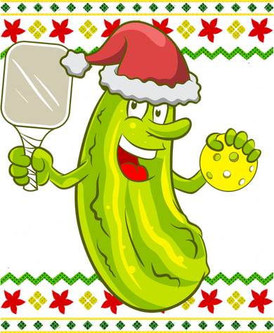 Pickleball Santa Claus Ugly Christmas Pattern Cool Gift Kids T-Shirt