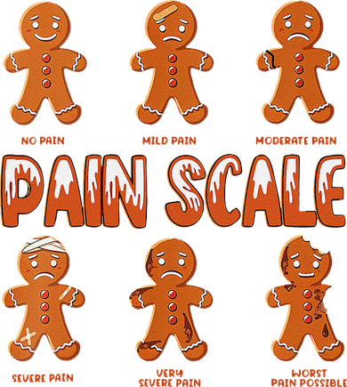 Pain Scale Christmas Nurse Gingerbread Man Pain Assessment Women's Sweatshirt