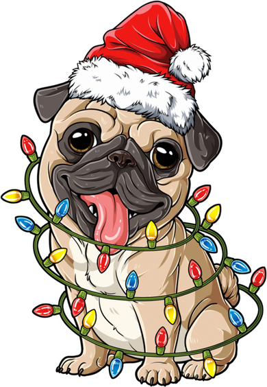 Pug Santa Christmas Tree Lights Xmas Boys Pugmas Dog Dogmas Cool Gift Coffee Mug