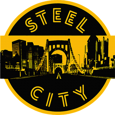Pittsburgh Steel City Retro Skyline Bridge Pride Tote Bag