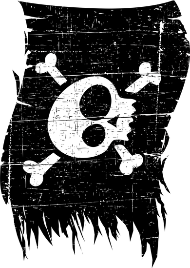 Vintage Pirate Skull Upside Down Flag Toddler T-Shirt