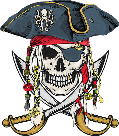 Pirate Skull Halloween Littlens Doggie Tank