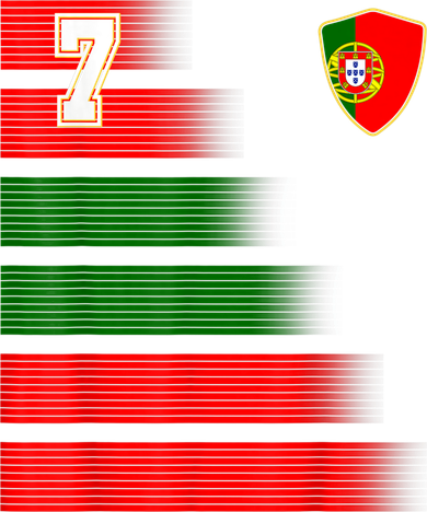 Portugal Soccer Jersey Flag Retro 7 Portuguese Football Toddler Long Sleeve