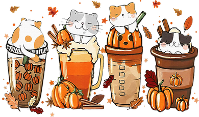 Pumpkin Spice Latte Costume For Cats Lover Button