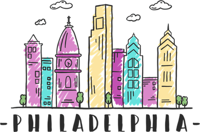 Philadelphia Skyline Pennsylvania Souvenir Gift Toddler Long Sleeve