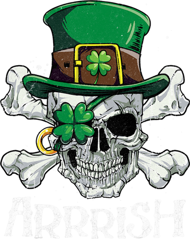 Pirate St Patricks Day Arrrish Leprechaun Polo