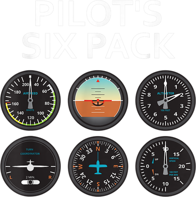 Pilot's Six Pack Funny Aviation Kids T-Shirt
