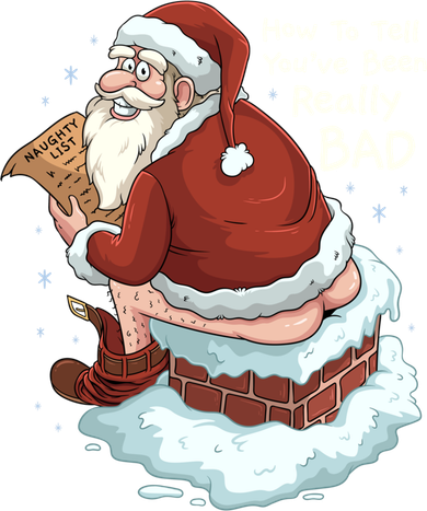 Pooping Santa Really Bad Naughty List Gift Christmas Meaningful Gift Button