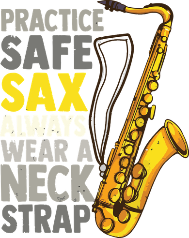 Practice Safe Sax Funny Saxophone Player Jazz Musician Gift Doggie Tank