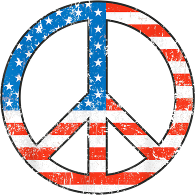 Peace Sign USA Flag 4th Of July Tote Bag