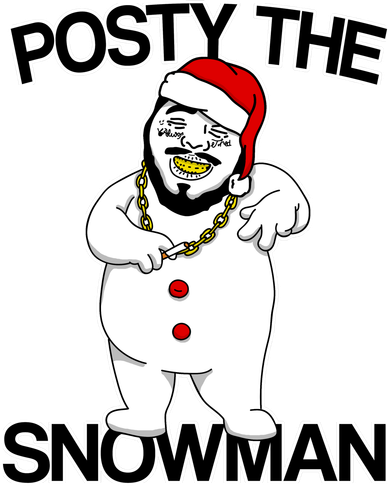 Posty The Snowman Button