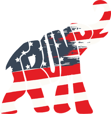 President Trump 2024 Republican Elephant Trump Supporter Women's Long Sleeve Shirt