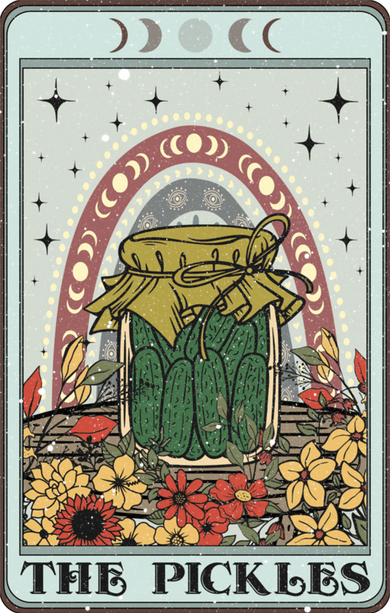 Pickles Tarot Card, Cottagecore Tarot Reader Reading Kids Sweatshirt